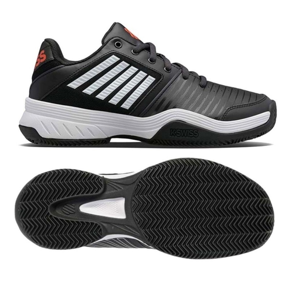 K-Swiss Court Express Black and White Shoes - Picture 1 of 10
